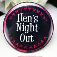 Hens Night Pink Heart Bridal Party Badge