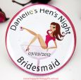 Personalised Hens Party Badge-Assorted -Pink