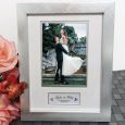 Wedding Photo Frame Silver Wood 4x6 Photo