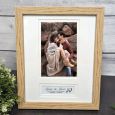 Engagement Wooden Photo Frame with Personal Message