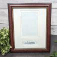 Classic Wood Baby Photo Frame with Personal Message