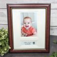 Classic Wood Naming Day Photo Frame with Personal Message