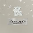 Personalised Naming Day Photo Album 200  - Silver Teddy