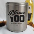Personalised Silver Birthday Can Cooler- Male Gift