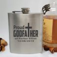 Godfather Engraved Stainless Steel 7oz Flask Personalised Message