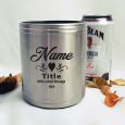 Father Of The Bride Engraved Silver Can Cooler Personalised