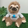 1st Birthday Personalised Sloth Plush - Curtis