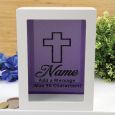 Naming Day Personalised Money Box Photo Insert - Purple