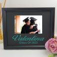 Graduation Personalised Photo Frame 4x6 Glitter Black