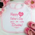 Personalised 1st Fathers Day Baby Girl Bib