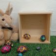 Personalised Easter Box 20cm wood - Basket Bunnies