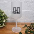 50th Birthday Frosted Wine Glass Goblet