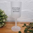 30th Birthday Frosted Wine Glass Goblet