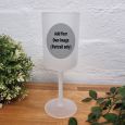 Personalised Photo Frosted Wine Glass Goblet