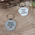 Leather Photo keyring with Message