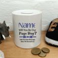 Page Boy Money Box Coin Bank - Bow Tie