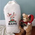 Personalised Christmas Sack 80cm  - Baby Deer