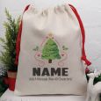 Personalised Christmas Sack 35cm - Heart Tree