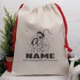 Personalised Christmas Sack 35cm - Nativity