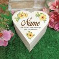 Grandma Wooden Heart Gift Box - Sunflower