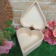 Personalised Wooden Heart Gift Box - Blue Floral