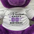Personalised 16th Birthday Bear Purple Plush 40cm