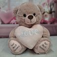 Anniversary Bear With Love Heart Pink 30cm