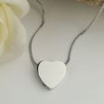 Heart Memorial Urn Cremation Ash Necklace in Personalised Box