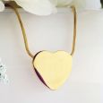 Gold Heart Memorial Urn Cremation Ash  Necklace