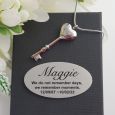 Heart Key Cremation Ash Necklace in Personalised Box