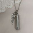 Angel Wing Charm Memorial Urn Necklace
