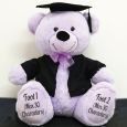 Personalised Graduation Bear with Cape Lavender 40cm 