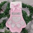 Large Pet Christmas Stocking 53cm - Pink