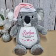 Personalised Baby Girl Christmas Koala Cubbie