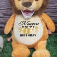 1st Birthday Lion Cubbie Bear Plush