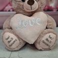 Mothers Day Bear With Heart Pink 30cm