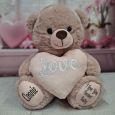 Valentines Day Bear With Heart Pink 30cm