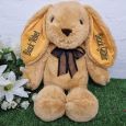 Personalised Birthday Rabbit Plush 40cm Caramel