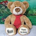 Birthday Bear Gordy Brown Red Tie 40cm