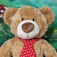 Poppy Teddy Bear Gordy Brown Red Tie 40cm