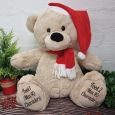Personalised Christmas Bear 40cm Cream