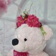 Easter Bear with Bunny Ears 40cm Pink Plush 