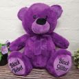 Valentines Day Teddy Bear 40cm Purple Plush