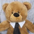Brown Birthday Bear with Black Tie 30cm