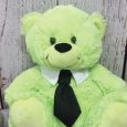 Lime Birthday Bear with Black Tie 30cm