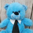 Blue Birthday Bear with Black Tie 30cm