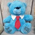Blue Baby Boy Bear with Red Tie 30cm