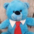 Blue Birthday Bear with Red Tie 30cm