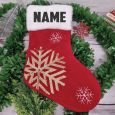 Personalised Christmas Stocking Gold Sequin Snowflake