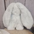 Personalised Flat Bunny Comforter Toy Blue